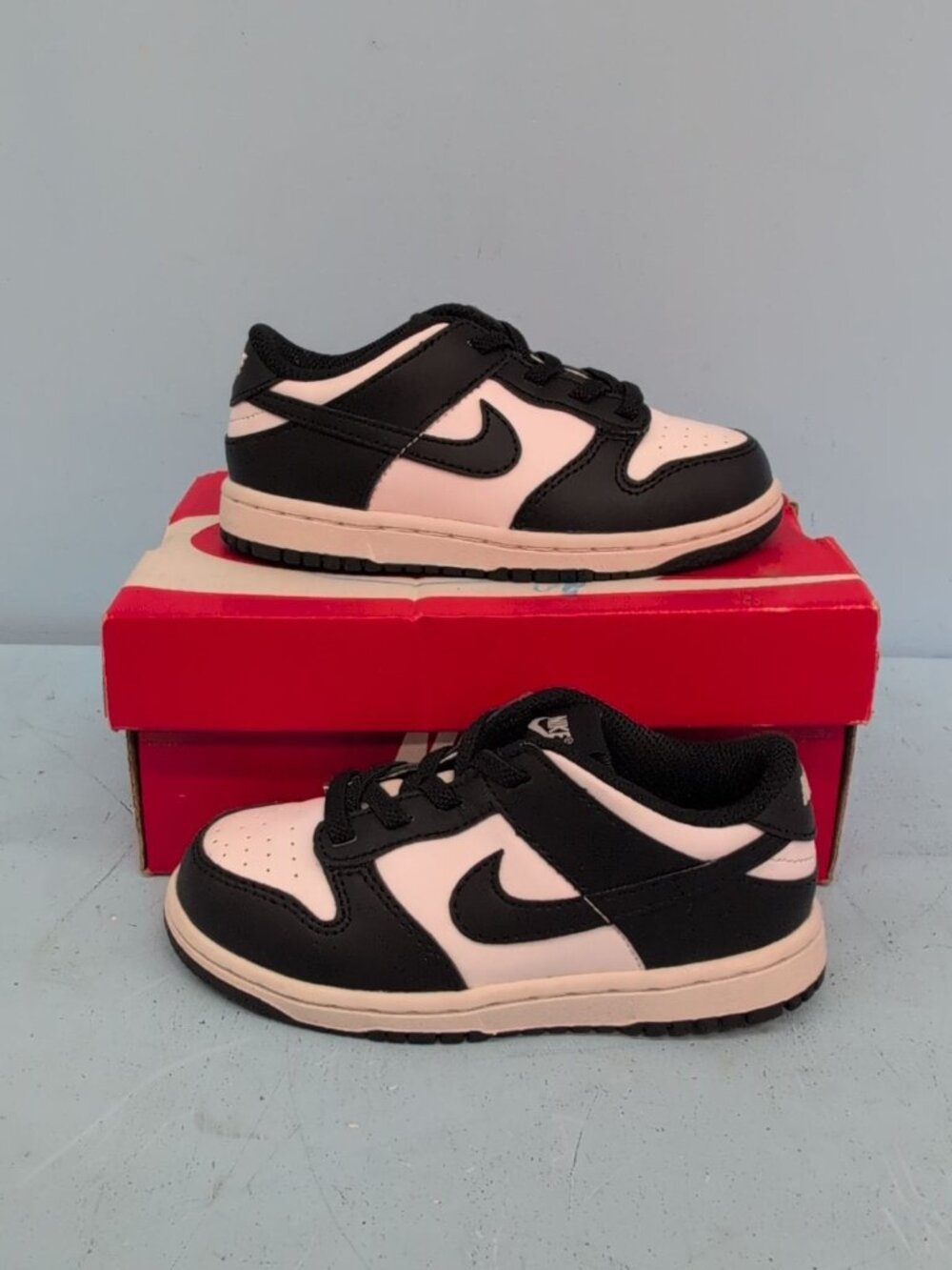 Nike Dunk Low TDE Baby Casual Shoes 9C Black & White CW1589-100